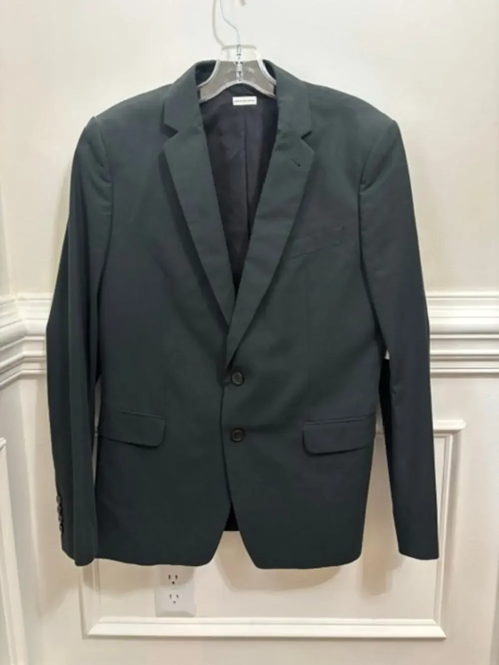 Dries Van Noten Blazer Sport Coat Suit Jacket 40R Dark Hunter Green Cotton NEW